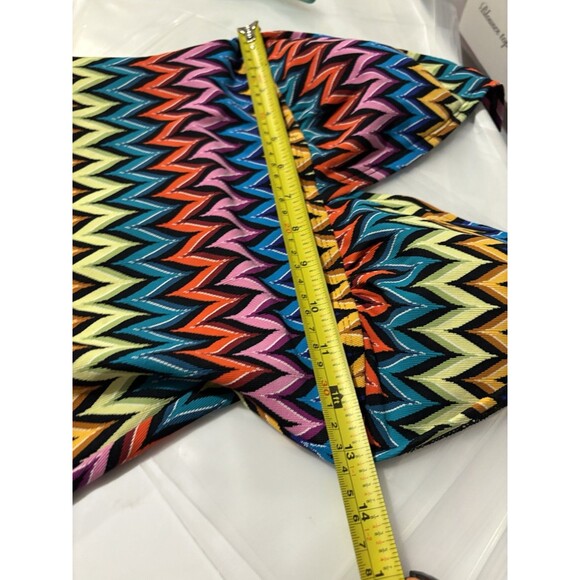 Vintage Popina Swim Swimsuit Halter SZ M Rainbow Chevron Pin Up Retro Women's - Picture 3 of 12